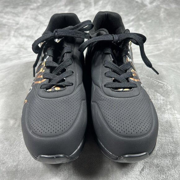 Skechers Shoes Women's 9 JGoldcrown Metallic Love Black Gold Slip Resistant - Picture 2 of 11